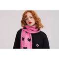 Lazy Oaf Black Hearts Pom Pom Scarf_7
