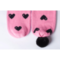 Lazy Oaf Black Hearts Pom Pom Scarf_6