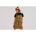 Lazy Oaf Yellow Check Pinny Dress