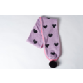 Lazy Oaf Black Hearts Pom Pom Scarf_2
