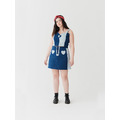 Lazy Oaf Double Denim Lace Up Skirt_9