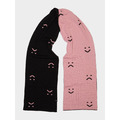 Lazy Oaf Happy Sad Knitted Scarf