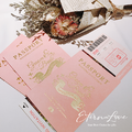 訂製婚卡喜帖．編號SP01a3 甜心粉．護照組喜帖婚卡(機票喜帖+護照筆記本)．贈信封及貼紙．喜帖免版費．少量喜帖印製．婚禮邀請卡 ╭＊EternaLove_1