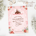 訂製明信片婚卡喜帖．編號MR03 夢幻童話 浪漫紫．喜帖婚卡．贈信封及貼紙．喜帖免版費．少量喜帖印製．婚禮邀請卡 ╭＊EternaLove_1