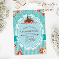 訂製明信片婚卡喜帖．編號MR03 夢幻童話 浪漫紫．喜帖婚卡．贈信封及貼紙．喜帖免版費．少量喜帖印製．婚禮邀請卡 ╭＊EternaLove_2