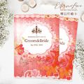 訂製明信片婚卡喜帖．編號MR01 法式優雅 情竇紅．喜帖婚卡．贈信封及貼紙．喜帖免版費．少量喜帖印製．婚禮邀請卡 ╭＊EternaLove