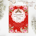 訂製明信片婚卡喜帖．編號MR10b 花漾蕾絲 甜心粉．喜帖婚卡．贈信封及貼紙．喜帖免版費．少量喜帖印製．婚禮邀請卡 ╭＊EternaLove_1