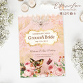 訂製明信片婚卡喜帖．編號MR05 幸福花園 自然綠．喜帖婚卡．贈信封及貼紙．喜帖免版費．少量喜帖印製．婚禮邀請卡 ╭＊EternaLove_1