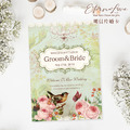 訂製明信片婚卡喜帖．編號MR05 幸福花園 自然綠．喜帖婚卡．贈信封及貼紙．喜帖免版費．少量喜帖印製．婚禮邀請卡 ╭＊EternaLove