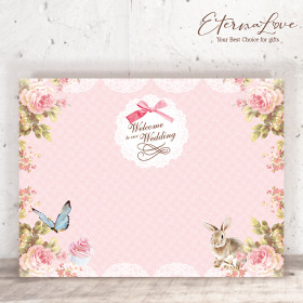 單軟式布式背板租借．編號MR10 花樣蕾絲 甜心粉．300x225cm．組合式婚禮背板 (立體傘板 全省可寄)╭＊EternaLove