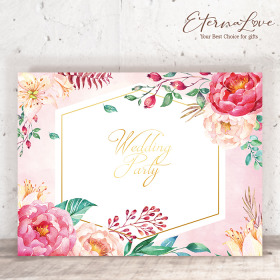 單軟式布式背板租借．編號MR25 繽紛花漾．300x225cm．組合式婚禮背板 (立體傘板 全省可寄)╭＊EternaLove