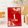 訂製囍宴桌卡．編號CH01b 古典紅．婚禮桌卡 囍宴桌卡 宴席菜單 ╭＊EternaLove_1