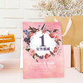 訂製囍宴桌卡．編號MR11 甜心粉．婚禮桌卡 囍宴桌卡 宴席菜單 ╭＊EternaLove_1