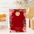 訂製囍宴桌卡．編號CH08 花魁紅．婚禮桌卡 囍宴桌卡 宴席菜單 ╭＊EternaLove_1