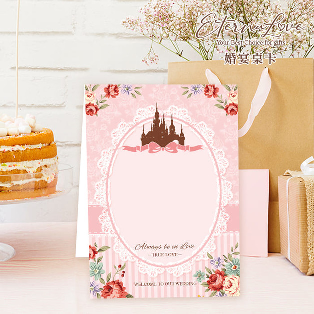 訂製囍宴桌卡．編號MR03 甜心粉．婚禮桌卡 囍宴桌卡 宴席菜單 ╭＊EternaLove