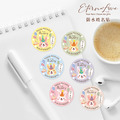 〃客製生日姓名貼〃HB03 週歲姓名貼．防水姓名貼．可愛生日貼．手繪風禮物貼．慶生派對貼紙．裝飾封口貼．手寫風貼紙．彌月滿月貼紙．幼兒園姓名貼．送禮包裝貼紙．生日分享禮．圓形貼紙╭＊EternaLove