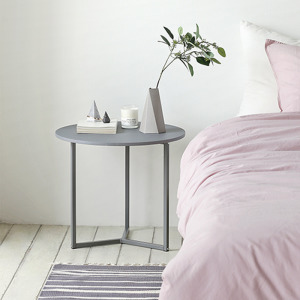 諾迪北歐風圓形邊桌 灰色