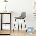 【免運】赫爾靠背吧台高腳椅(中島椅70cm)_2入組