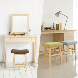韓系實木化妝椅