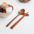 韓系天然實木湯筷餐具組