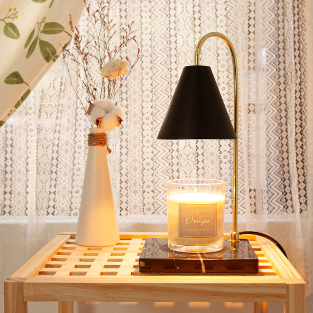 【免費換燈泡】頌恩大理石香氛蠟燭暖台(蠟燭燈/香氛燈) 不含蠟燭