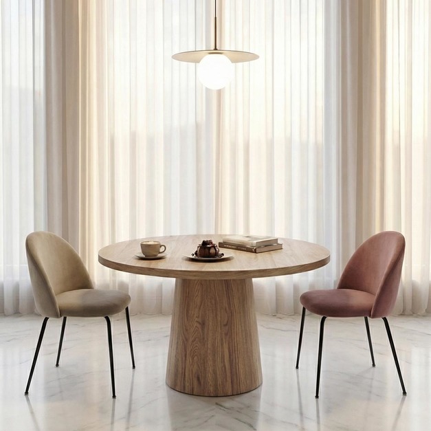 格尼天鵝絨布餐椅