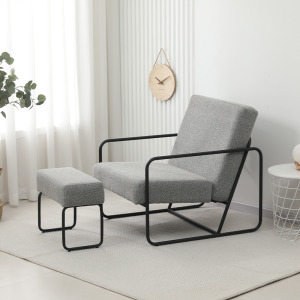 萊克單人沙發椅組 含腳蹬