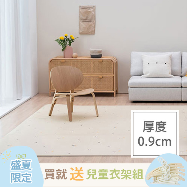 韓國兒童遊戲捲墊/地墊200x140-淺棕米格魯