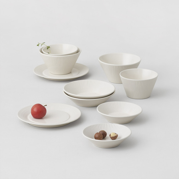 Hygge韓國2人碗盤組(奶油白)