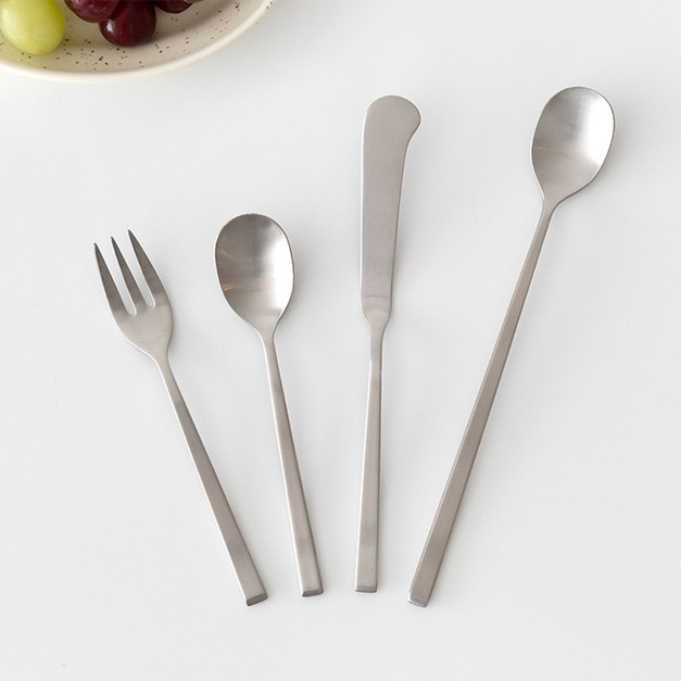 韓國304不銹鋼甜點餐具組-星光銀