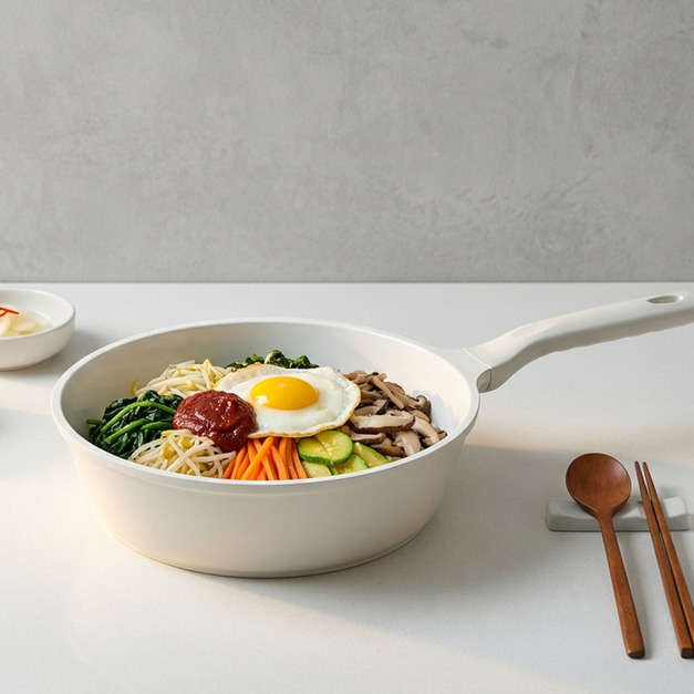 韓國製不沾深平底煎鍋26cm(IH適用/不挑爐具)