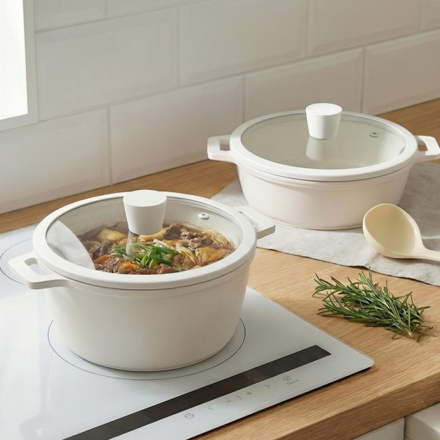 韓國雙耳深湯鍋20cm (2.5L) IH適用/不挑爐具