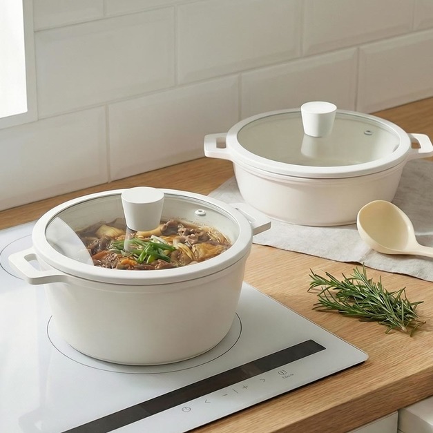 韓國雙耳深湯鍋20cm (2.5L) IH適用/不挑爐具