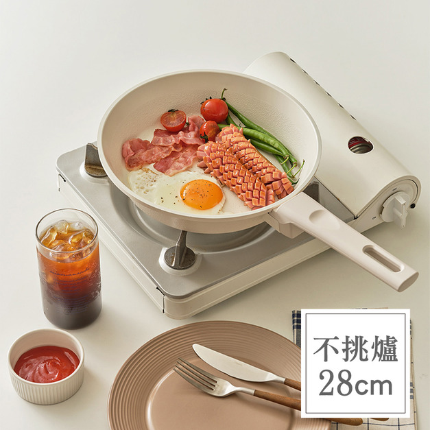 韓國製不沾平底煎鍋28cm(IH適用/不挑爐具)