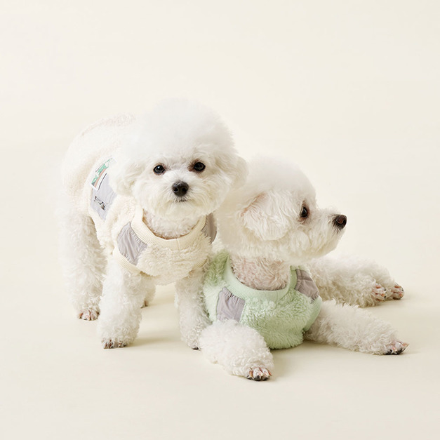 冰淇淋刷毛口袋背心