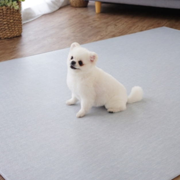 韓國寵物折疊地墊 織布灰