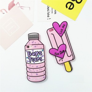 搞怪飲料冰棒防摔手機殼-DoubleBear