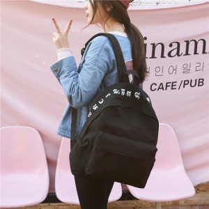 潮流哥德字雙肩後背包-DoubleBear