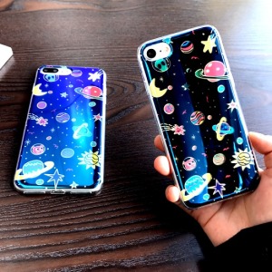 滿版宇宙行星防摔手機殼-DoubleBear