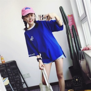 男友風半袖英字短T-DoubleBear