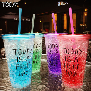 夏日英字清涼保冰杯(附刷具)-DoubleBear