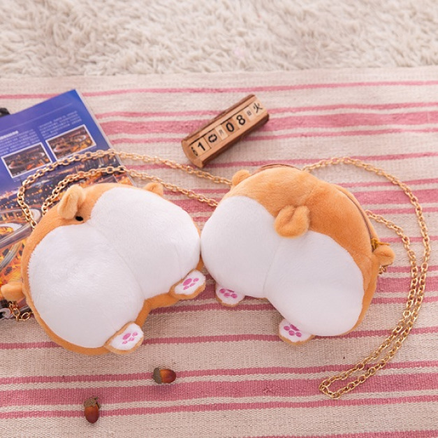 超萌柯基屁屁手拿零錢包(無背帶)-DoubleBear