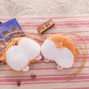 仿真柯基屁屁肩背包-DoubleBear