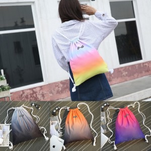 漸層系防水束口袋-DoubleBear