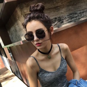 歐美帥氣風圓框墨鏡-DoubleBear