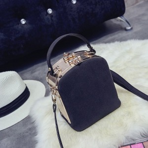 麂皮質感晚宴包-DoubleBear