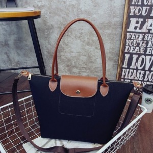 大容量素面手提斜肩包-DoubleBear