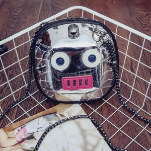 機器人鐳射鏡面肩背包-DoubleBear