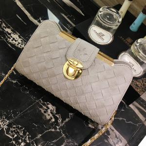 經典藤編菱格紋單肩包-DoubleBear