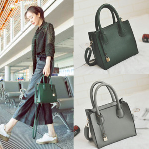 質感PU皮小鎖頭肩背手提包-DoubleBear